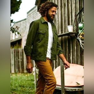 The Long Haul Denim Jacket Olive Green size 40 (medium) excellent